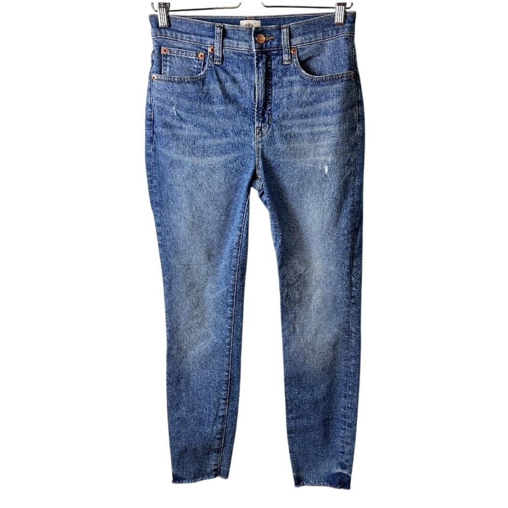 J.Crew‎ 10" Toothpick Jeans Women's Size 27 Medium Wash Ankle Skinny